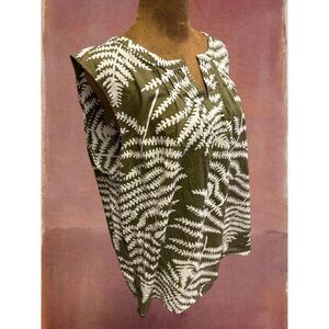 Cotton Tablots Preppy Natural Fibers Lightweight Summer Fern Tank Top